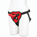 Electric / Hustler Lingerie Lux Fetish Red Heart Strap On Harness and 5 inches Dildo Set at $39.99