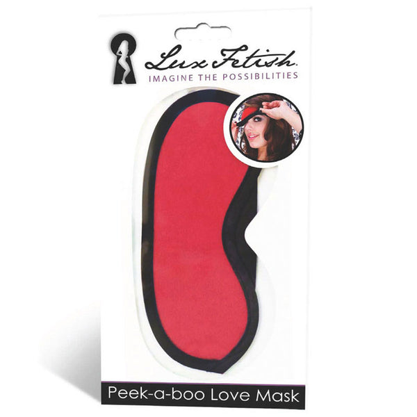 LUX FETISH PEEK A BOO LOVE MASK RED-0