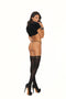 Elegant Moments Lingerie Opaque Thigh High Stockings with Silicone Lace Tops Black O/S from Elegant Moments at $9.99