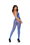 Elegant Moments Lingerie Chevron Striped Bodystocking with Keyhole Front Royal Blue O/S from Elegant Moments Lingerie at $16.99