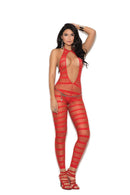 Elegant Moments Lingerie Red Striped Bodystocking from Elegant Moments at $12.99