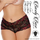 BARELY BARE OPEN LACE BOY SHORTS Q/S-1