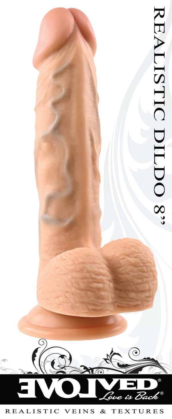 Evolved Novelties Realistic Dong 8 inches Light Skin Tone Beige at $44.99