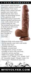 Evolved Novelties Realistic Dong 8 inches Dark at $44.99