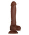 Evolved Novelties Real Supple Poseable Silicone 8.25 inches Dark Brown Dildo at $32.99