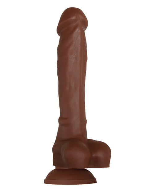 Evolved Novelties Real Supple Poseable Silicone 8.25 inches Dark Brown Dildo at $32.99