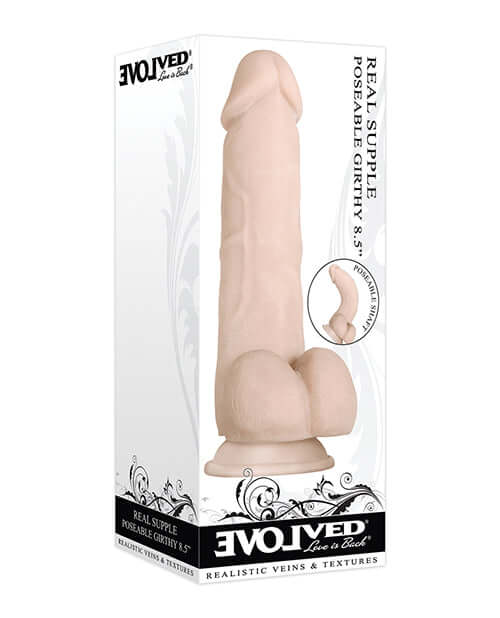 Evolved Novelties Real Supple Poseable Girthy 8.5 inches Light Beige Dildo at $32.99