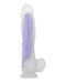 Luminous Dildo Stud with glowing dual-layer silicone and suction cup design, offering a lifelike feel for nighttime pleasure.