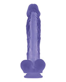 Luminous Dildo Stud with glowing silicone and suction cup, designed for a realistic feel and visual pleasure in the dark.