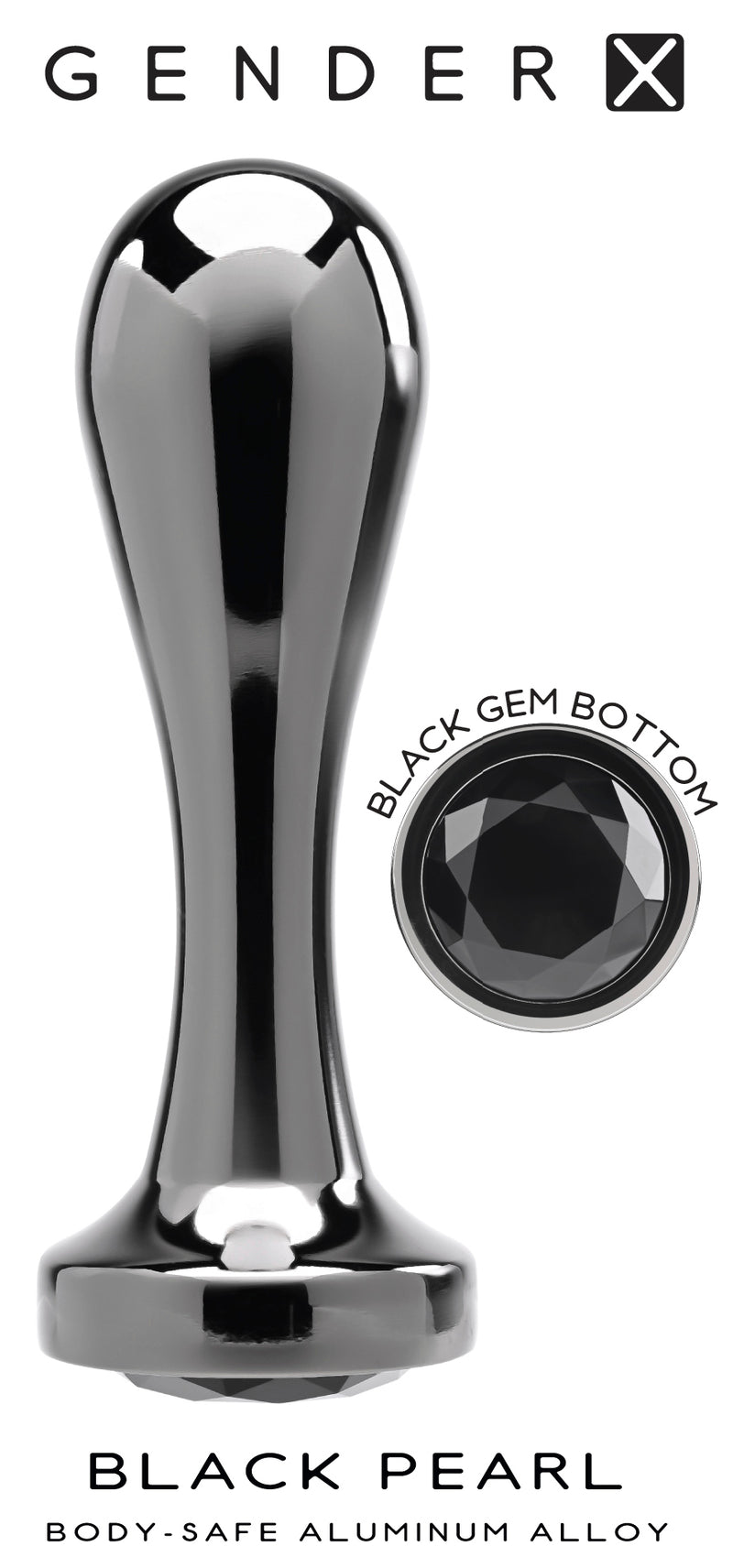 Evolved Novelties Gender X Black Pearl Large Butt Plug at $23.99