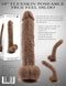 Gender X 10 Inches Poseable Flexskin True Feel Dark Dildo realistic look with lifelike textures and veins for immersive pleasure experience