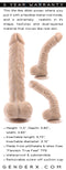 Gender X 10 Inches Poseable Flexskin Dildo with lifelike veins, flexible metal rod interior, and dual-layered material for realistic sensations.