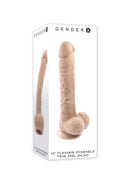 Gender X 10 Inches Poseable Flexskin True Feel Dildo with realistic veins in packaging