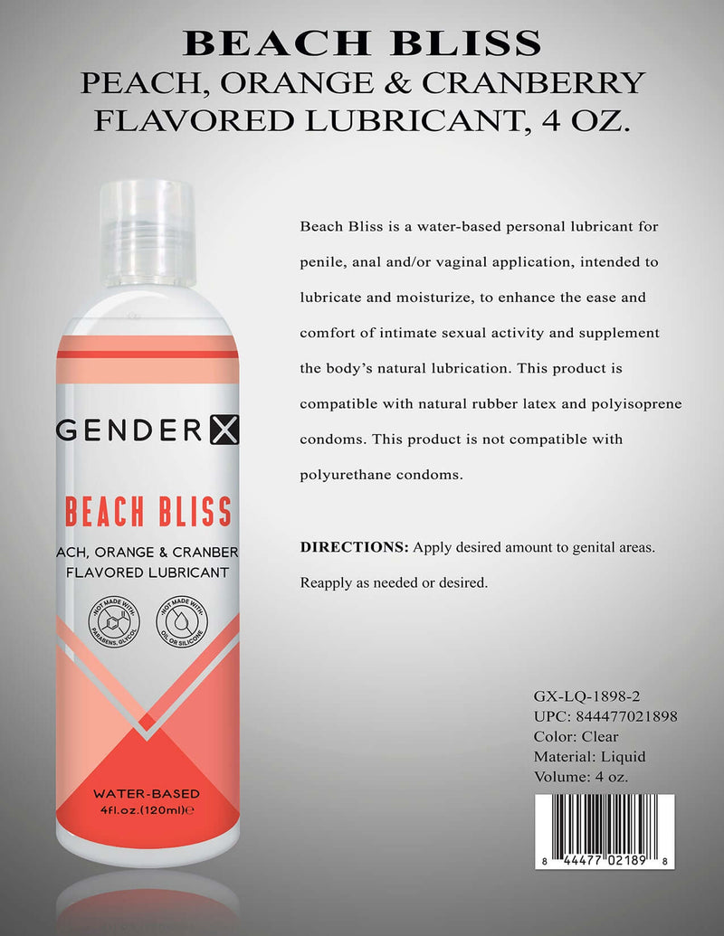 Gender X Beach Bliss Flavored Lube 4 Oz