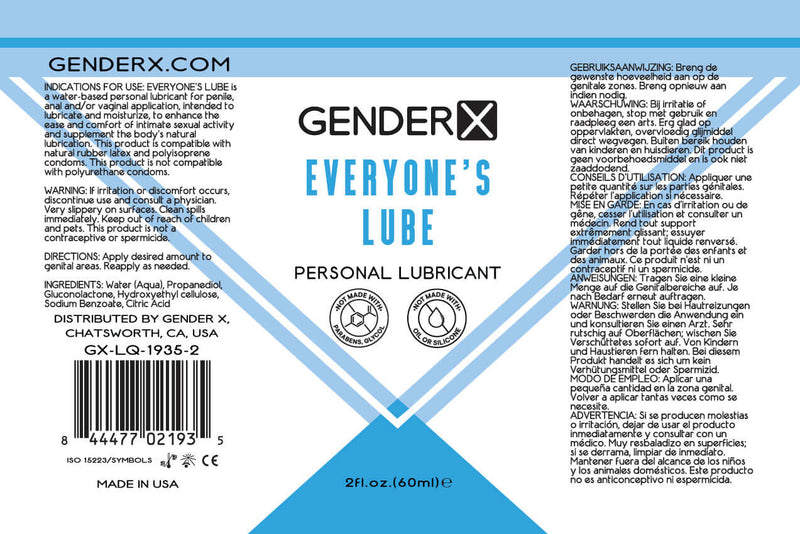 GENDER X EVERYONES LUBE 2 OZ-2