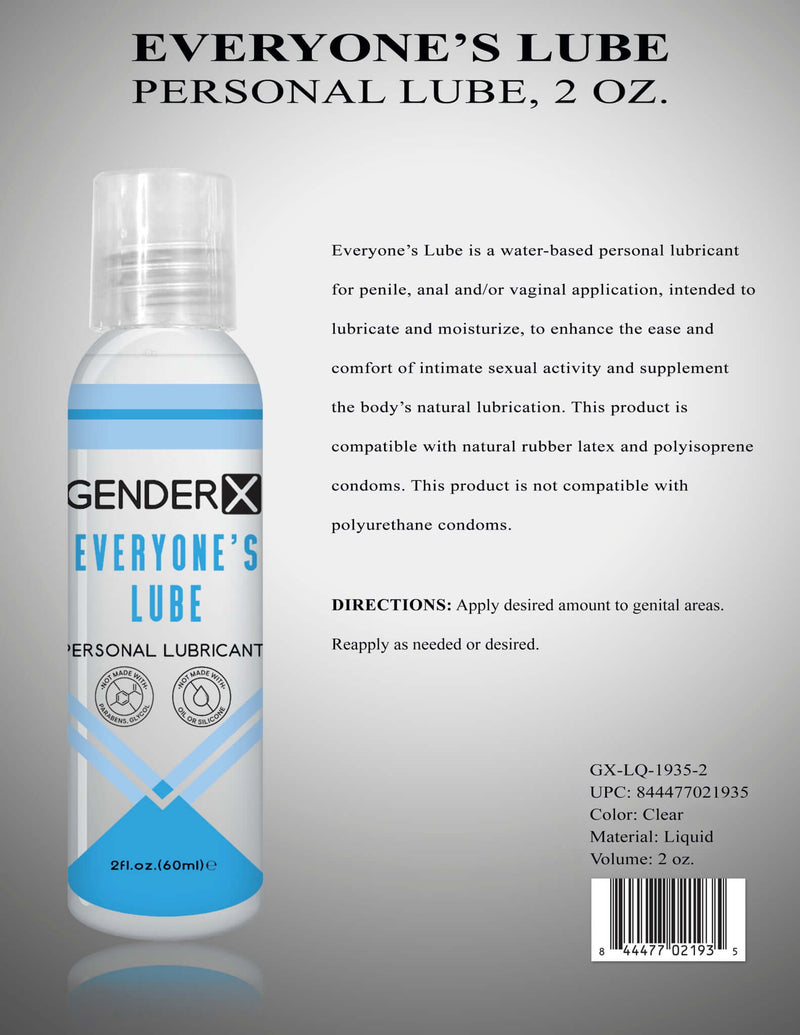 GENDER X EVERYONES LUBE 2 OZ-3