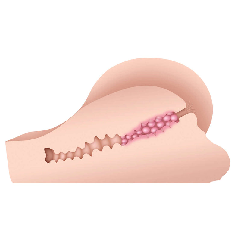 Evolved Novelties Gender X A Handful Light Male Ass Stroker Skin Tone Color Beige at $109.99
