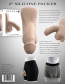 Gender X 4-Inch Realistic Flexible Silicone Packer by Evolved Novelties in Light Skin Tone with Detailed Textures