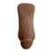 Gender X 4 inch dark skin tone packer dildo with lifelike veins and wrinkles made from body-safe TPE rubber