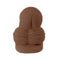 Gender X 4 inches Dark Skin Tone Packer Dildo with lifelike veins and wrinkles, made from super stretchy, body-safe TPE rubber.