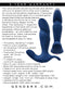 Gender X True Blue Vibrator with T-shape design, ultra-smooth silicone, and dual motors for thrusting and vibrating.