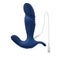 Gender X True Blue Vibrator by Evolved Novelties, silicone, USB rechargeable, textured, vibrating and thrusting design.