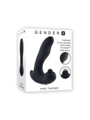 Gender X Mad Tapper shaft and ball massager with tapping and pulsating features in black packaging.