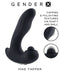 Gender X Mad Tapper triple motor shaft and ball massager with tapping and pulsating features shown in black.
