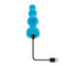 Gender X Plugged Up Beaded Vibrating Anal Plug in blue, USB chargeable, by Evolved Novelties for ultimate pleasure.