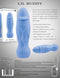 Gender X Lil Buddy Blue Realistic Vibrator with lifelike textures and 11 vibrating speeds, compact and user-friendly design.