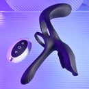 Playboy The 3 Way Vibrating Cock Ring with remote control, designed for triple stimulation and enhanced intimate experiences.