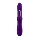 Purple Playboy Pleasure The Thrill Rabbit Vibe by Evolved Novelties, featuring a unique mid-shaft flapper for intense sensations.