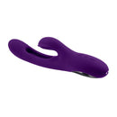 Playboy Pleasure The Thrill Rabbit Vibe by Evolved Novelties in purple, featuring a unique mid-shaft flapper for intense pleasure.
