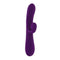 Playboy Curlicue Rabbit Vibrator in purple with unique spiral clitoral attachment for dual stimulation.