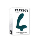 Playboy Wrapped Around Your Finger Blue Vibrator packaging from Evolved Novelties showcasing an innovative multi play finger design.
