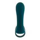 Playboy Wrapped Around Your Finger Blue Vibrator with ring for easy control and intense stimulation.