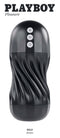 Playboy Solo Stroker by Evolved Novelties showing soft, textured channel with spiral motion and control buttons.