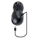 Playboy Solo Stroker by Evolved Novelties with USB charging cable, featuring soft, textured channel and 7 sucking and tightening speeds