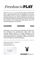 Freedom to play with Playboy Excursion discreet lipstick case toy for ultimate pleasure on-the-go. Detailed product description included.