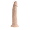 Evolved Twirl Jam light skin tone vibrating dildo with realistic texture and twirling function for sensational pleasure.