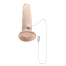 Evolved Twirl Jam Light Skin Tone Vibrating Dong with USB Charging Cable