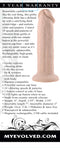 Evolved 7 Inch Girthy Vibrating Dong - Realistic, Waterproof, Rechargeable, Light Skin Tone
