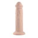 Evolved 7 Inch Girthy Vibrating Dong - Realistic, Waterproof, Rechargeable, Light Skin Tone