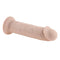 Evolved 7 Inch Girthy Vibrating Dong - Realistic, Waterproof, Rechargeable, Light Skin Tone