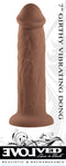 Evolved 7-inch Girthy Vibrating Dong in Dark Skin Tone: A Realistic Experience