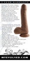 Peek-A-Boo Dark Skin Tone Vibrating Dildo - Dual-layer Liquid Silicone, 10 Vibration Modes, USB Rechargeable, Uncircumcised Experience