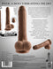 Experience the Evolved Peek-A-Boo Vibrating Dildo in Dark Skin Tone with realistic dual-layer silicone and powerful motor in the head.