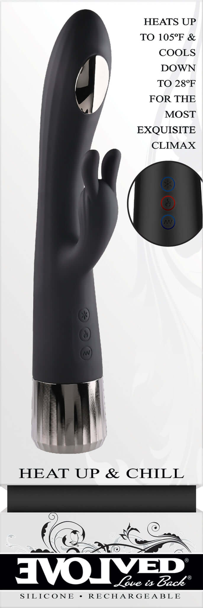 Evolved Heat Up and Chill Rabbit Style Vibrator