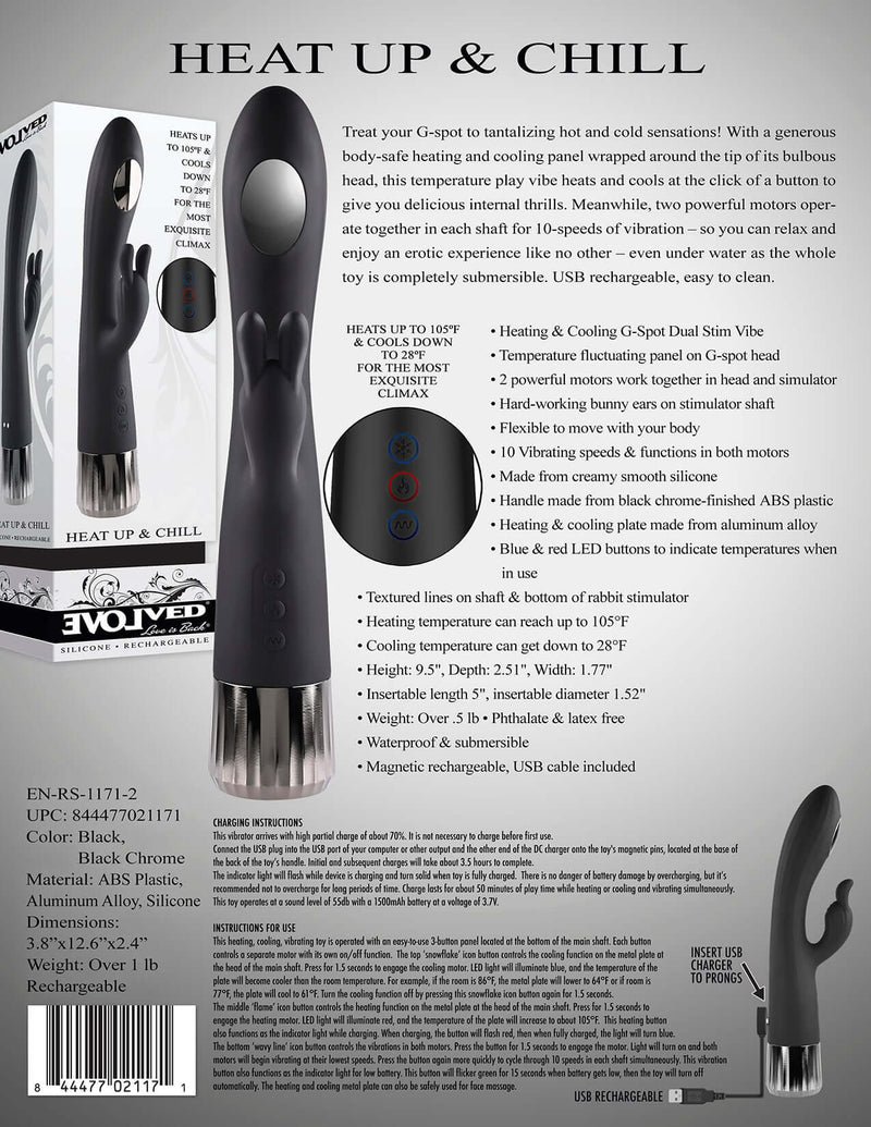 Evolved Heat Up and Chill Rabbit Style Vibrator