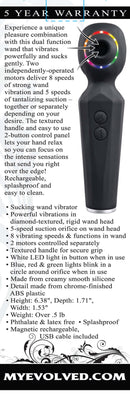 Evolved Rainbow Sucker Wand Vibrator